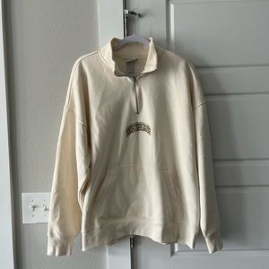 Men’s Cream Quarter-Zip Pullover